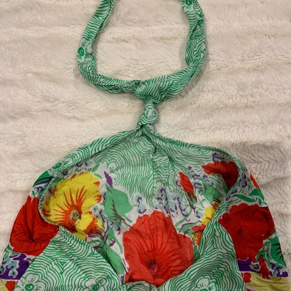 Scarf Halter top in floral pattern - Picture 4 of 7